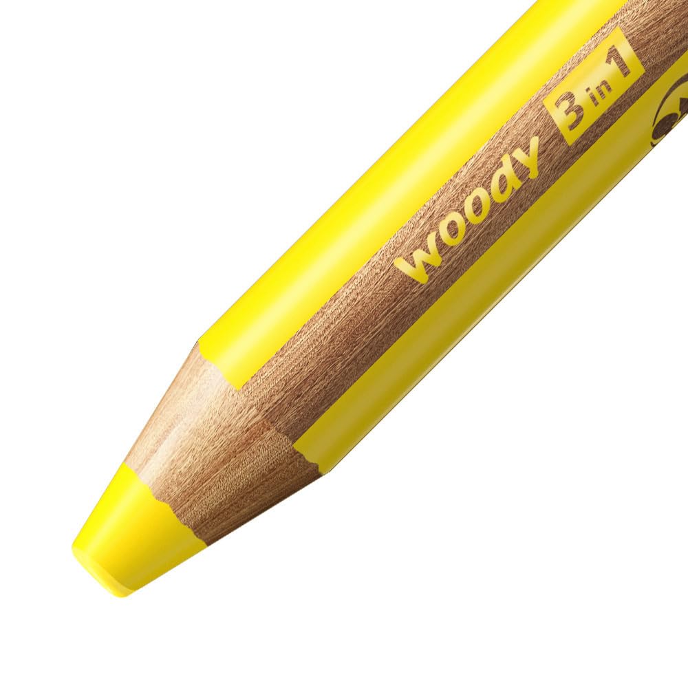 STABILO Multi-talented Pencil woody 3-in-1 - Wallet of 18 - Assorted Colors + Sharpener - Image 3