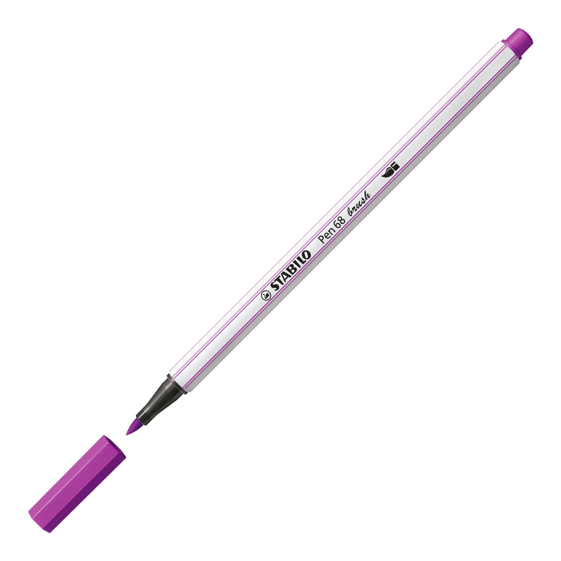 STABILO - Pen 68 brush - Premium Fibre-Tip Pen with Brush Tip - ARTY - Pack of 10 - Assorted colors - Image 3
