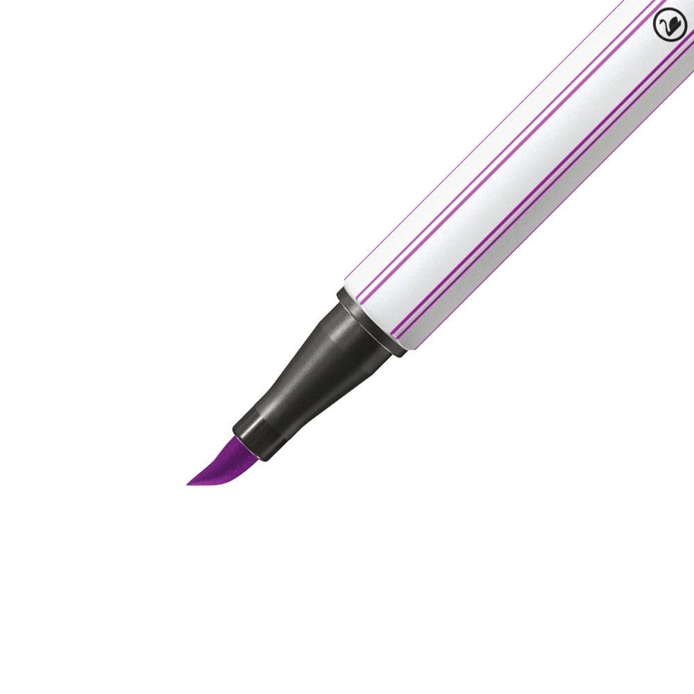 STABILO - Pen 68 brush - Premium Fibre-Tip Pen with Brush Tip - ARTY - Pack of 10 - Assorted colors - Image 4
