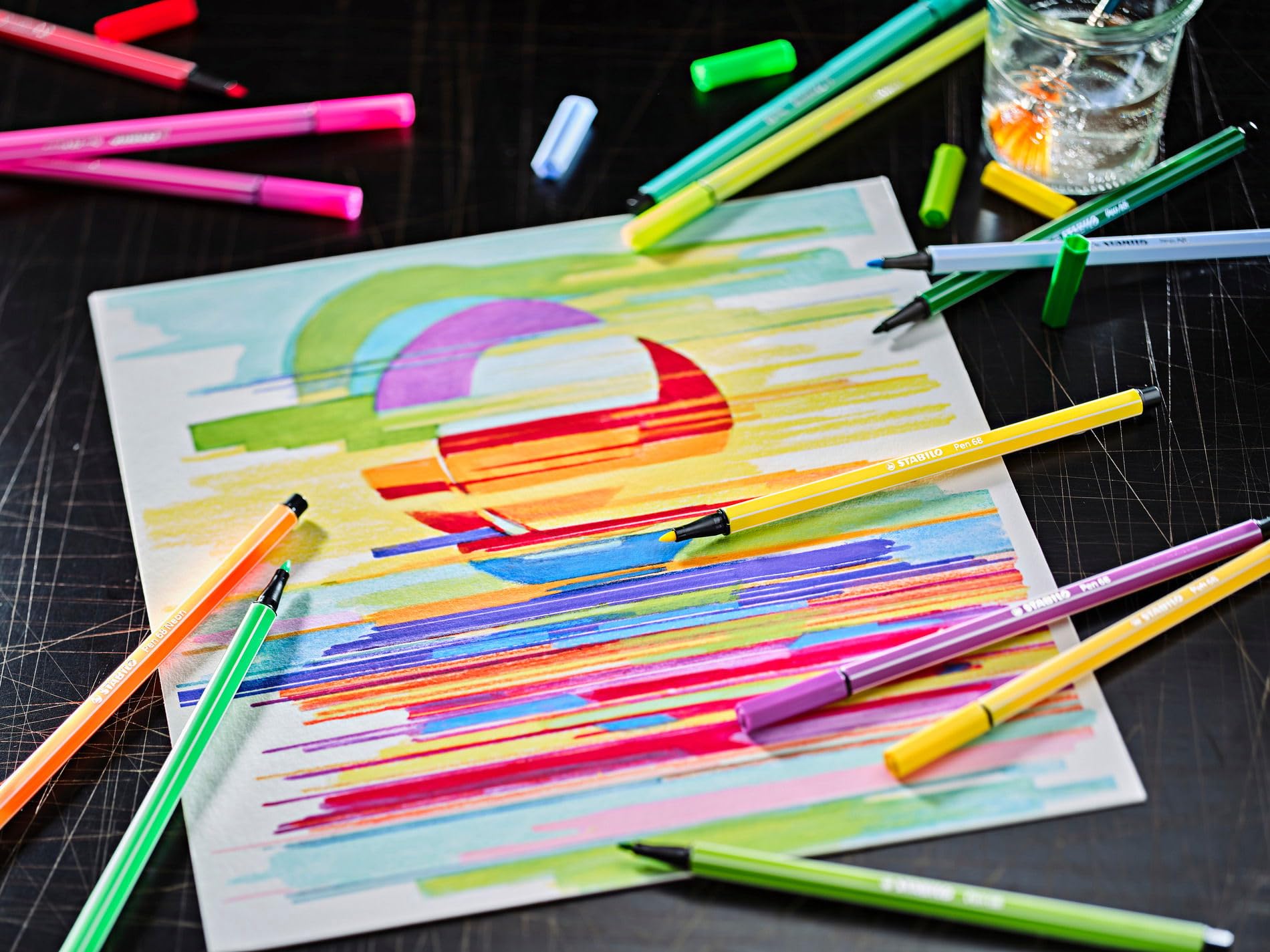 STABILO - Pen 68 - Premium Fibre-Tip Pen - ARTY - Pack of 65 - Assorted colors - Image 5