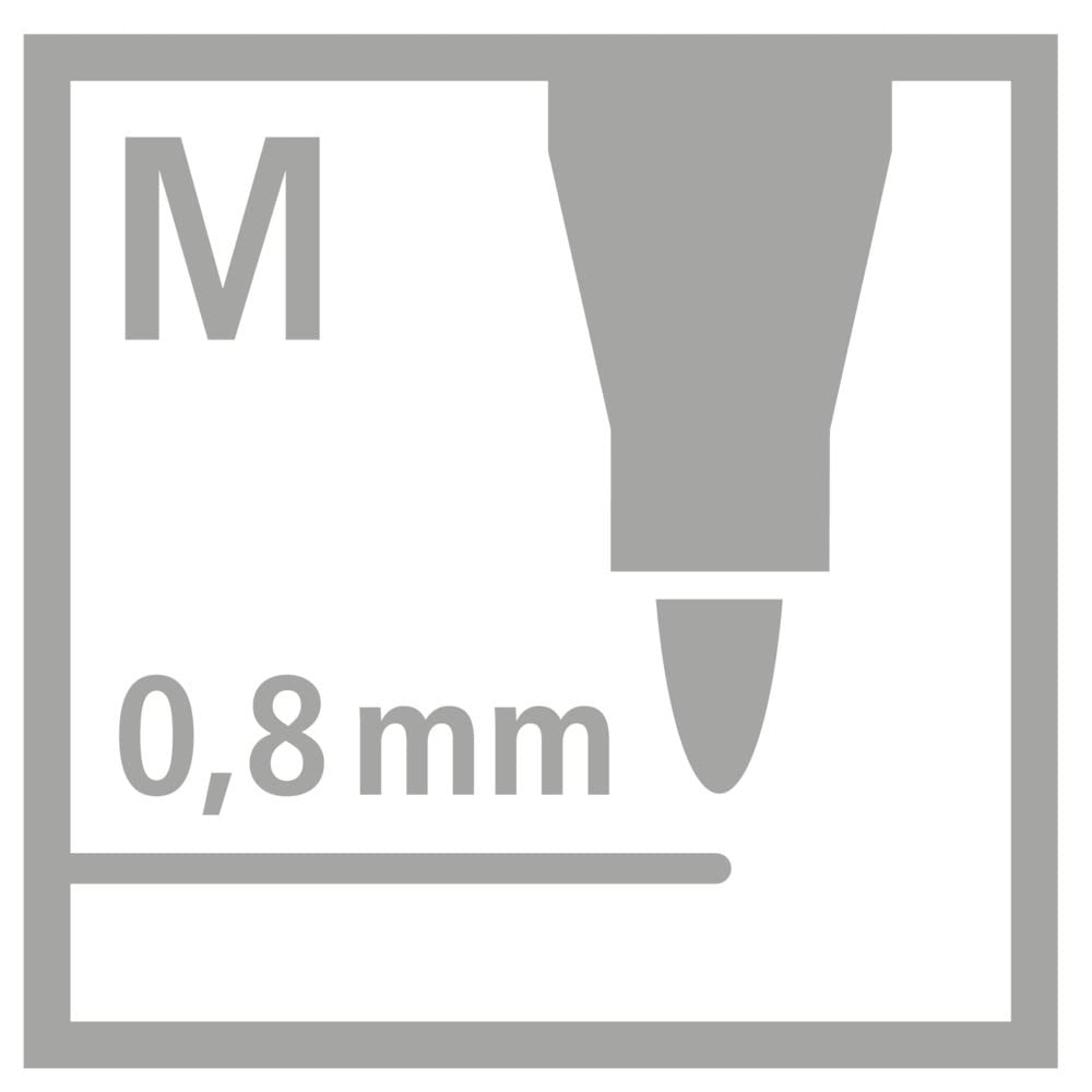 STABILO pointMax felt-tip pen, medium tip, light grey ink, grey - Image 7